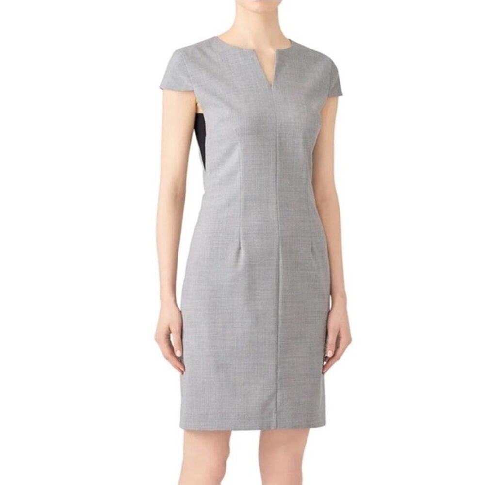Of Mercer Women’s Heather Gray Sheath Dress Career Workwear Business Size 12